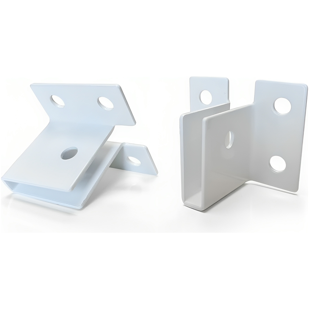 Large UBrackeLarge UBrackets Durable White Powder Coated Steel