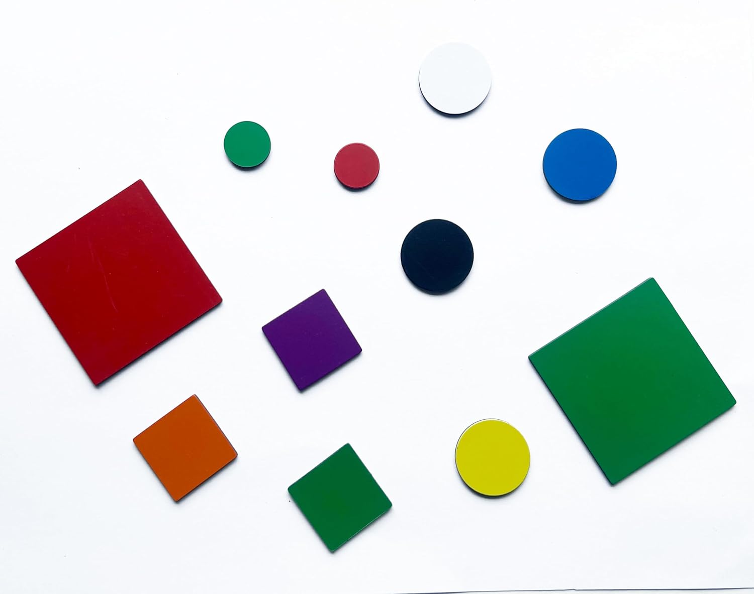 Red / Green Double Sided Magnet, Circles, Various Diameters and Sizes