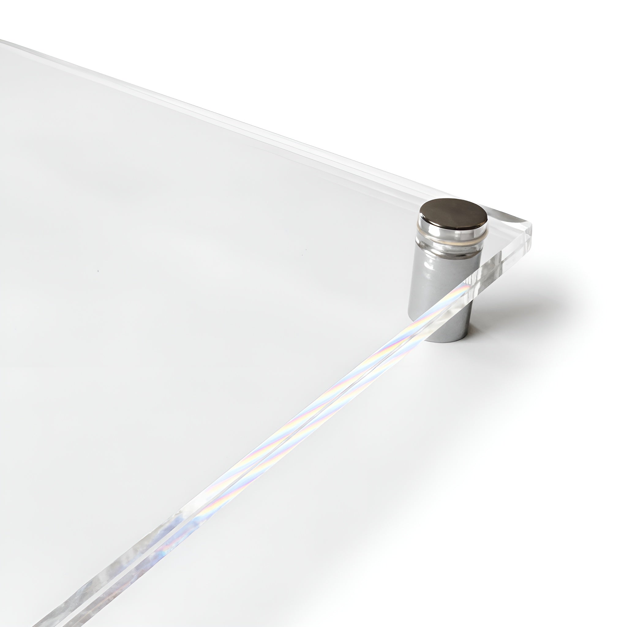 acrylic sign holder, edge view of standoff