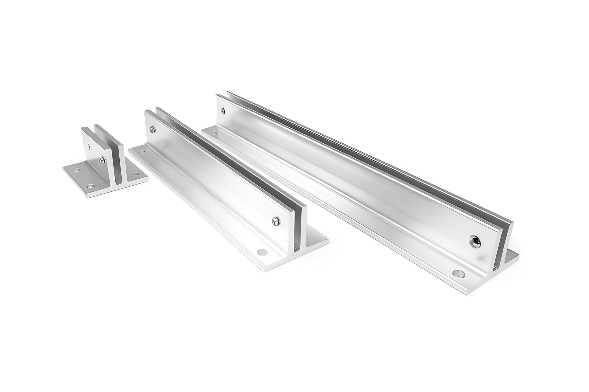 1-Piece 1/4 Opening Premium Polished Aluminum Sign Mount BracketMultiple Sizes Office Corridor Sign Holder