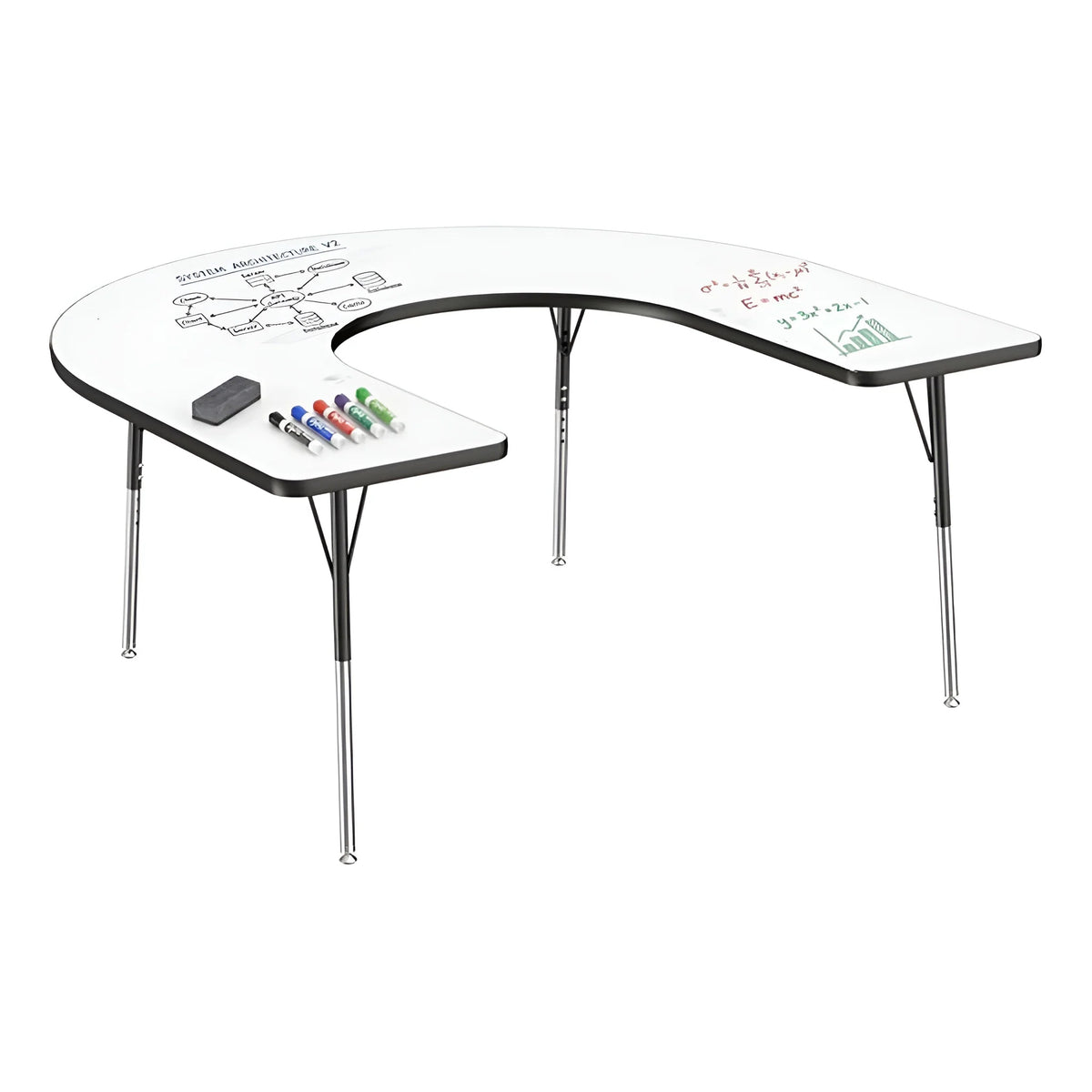 Dry Erase Activity Tables (Horseshoe, Adjustable Height) – Stanchon ...