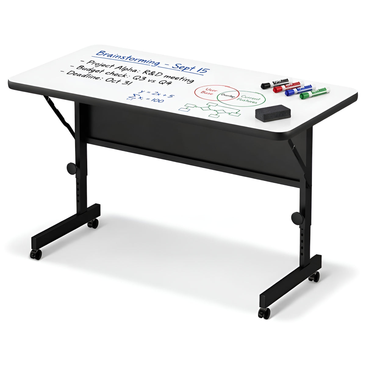 Think & Ink™ Deluxe Flip-Top Dry Erase Tables with Modesty Panel (24 ...