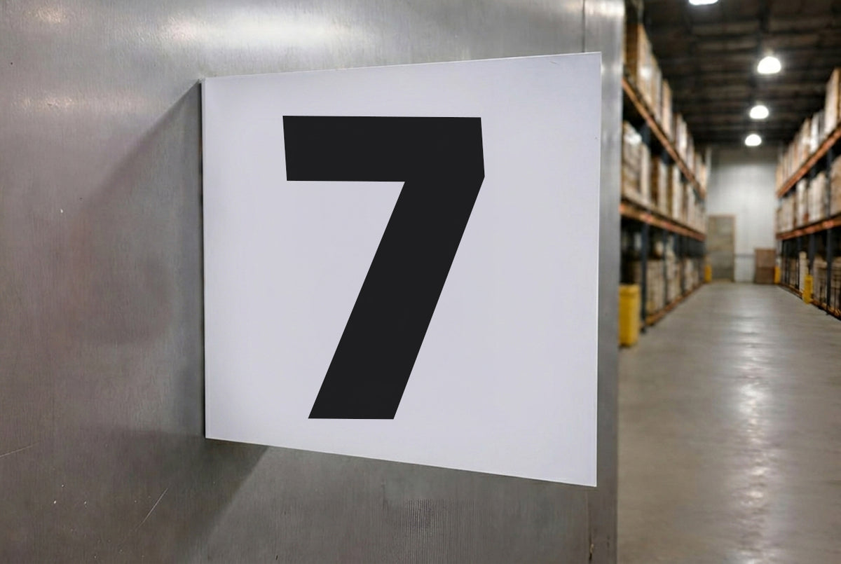 Factory Numbers Sign Magnetic Warehouse Aisle Number Sign – Stanchon Hardware
