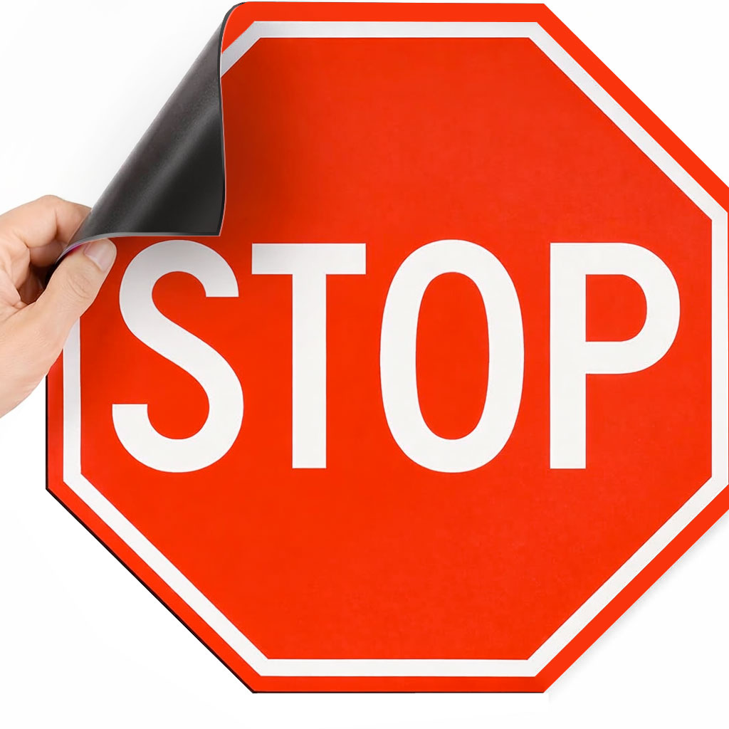 Magnetic STOP Sign 12