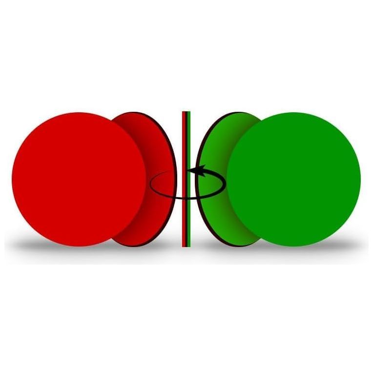 25-Pack Double-Sided Red/Green Flip Magnets (1" Diameter) - Versatile Go/No-Go Indicators