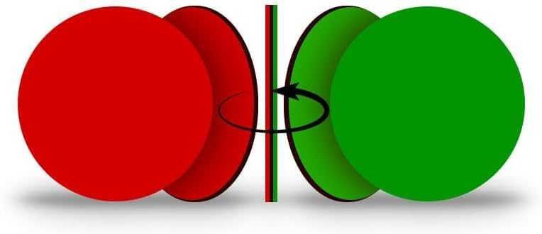 Red / Green Double Sided Magnet, Circles, Various Diameters and Sizes