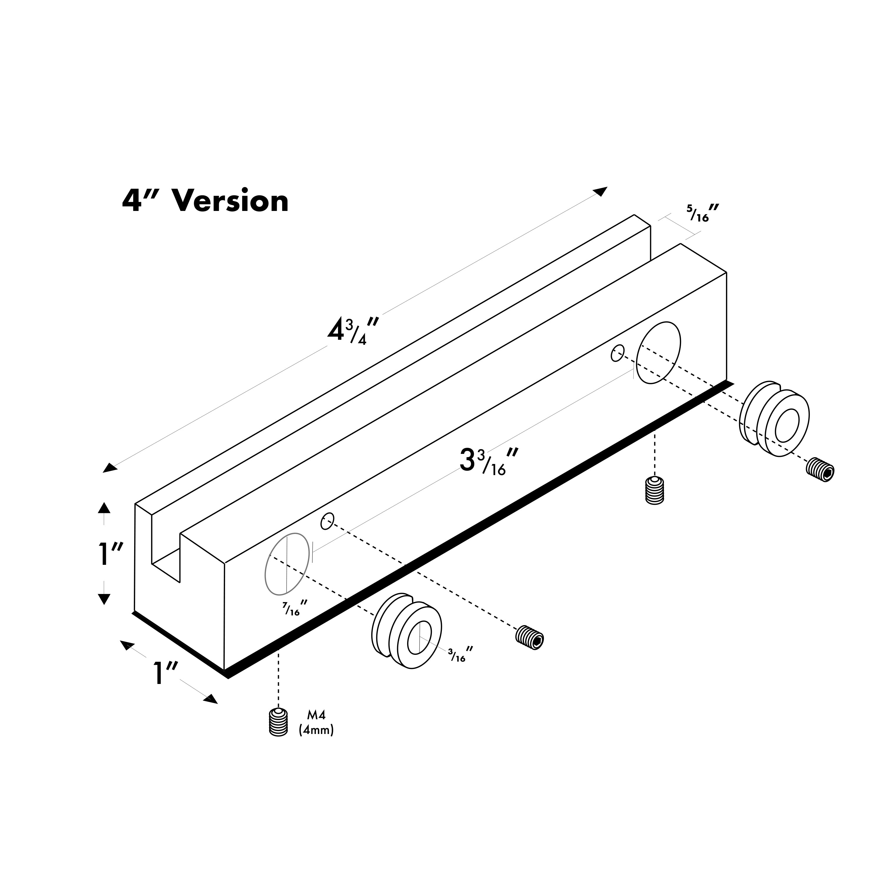 Architectural Sign Clamp Gripper – Aluminum Wall Mount Rail Holder