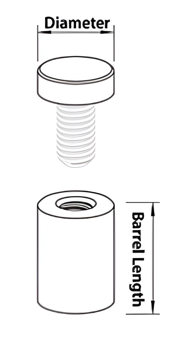 stand-off stand off mounting fixture plaque stand off standoffs stand-offs sign signage kota pro .51x.51
