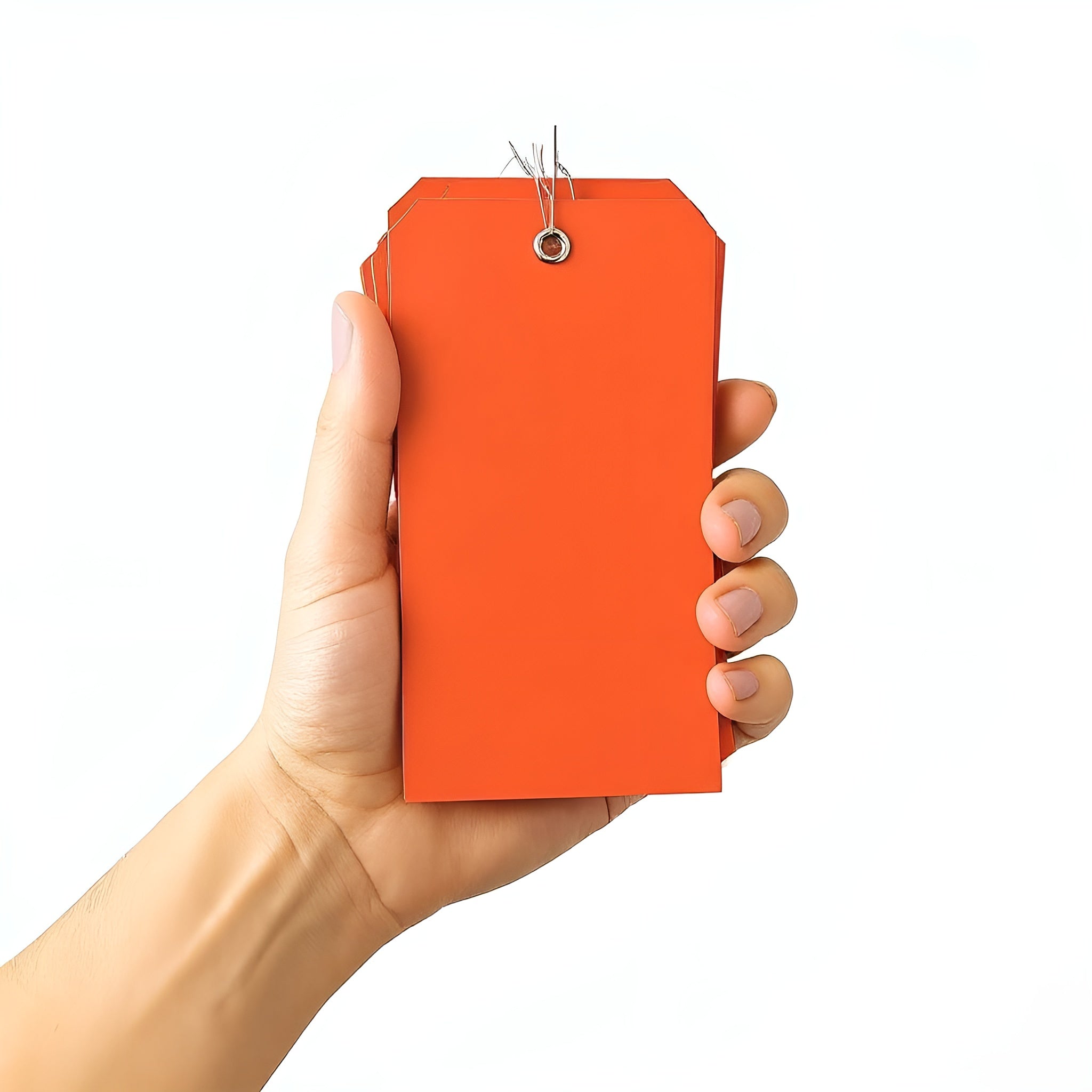 Extra-large wired red tag collection featuring oversized identification markers for industrial use